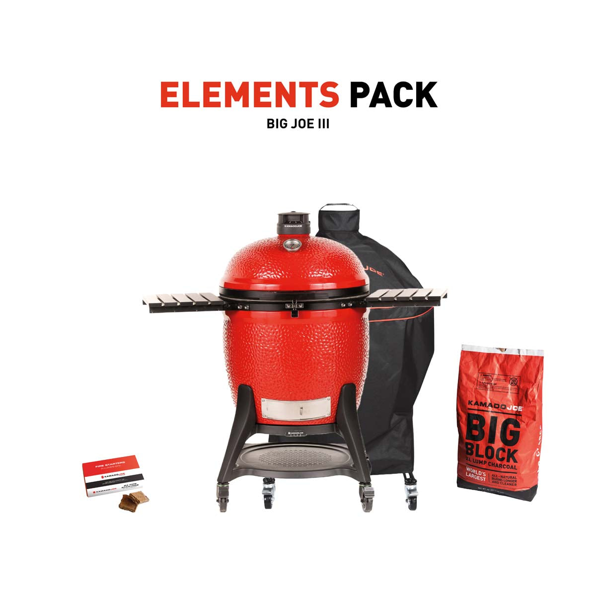 Kamado Joe Big Joe III Charcoal Grill With Element Pack